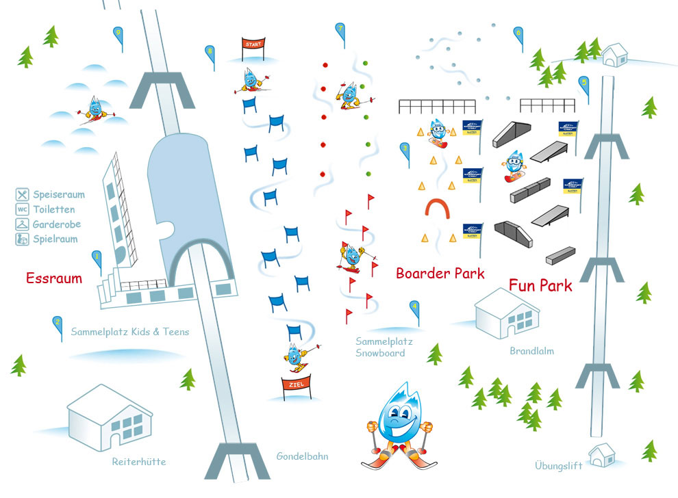 5. Skischuleigener Fun Park f&uuml;r Skier und Boarder mit tollen Jumps und Slides